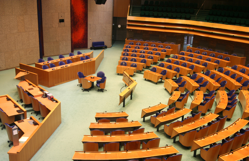Interior of the House of Representatives of the Netherlands