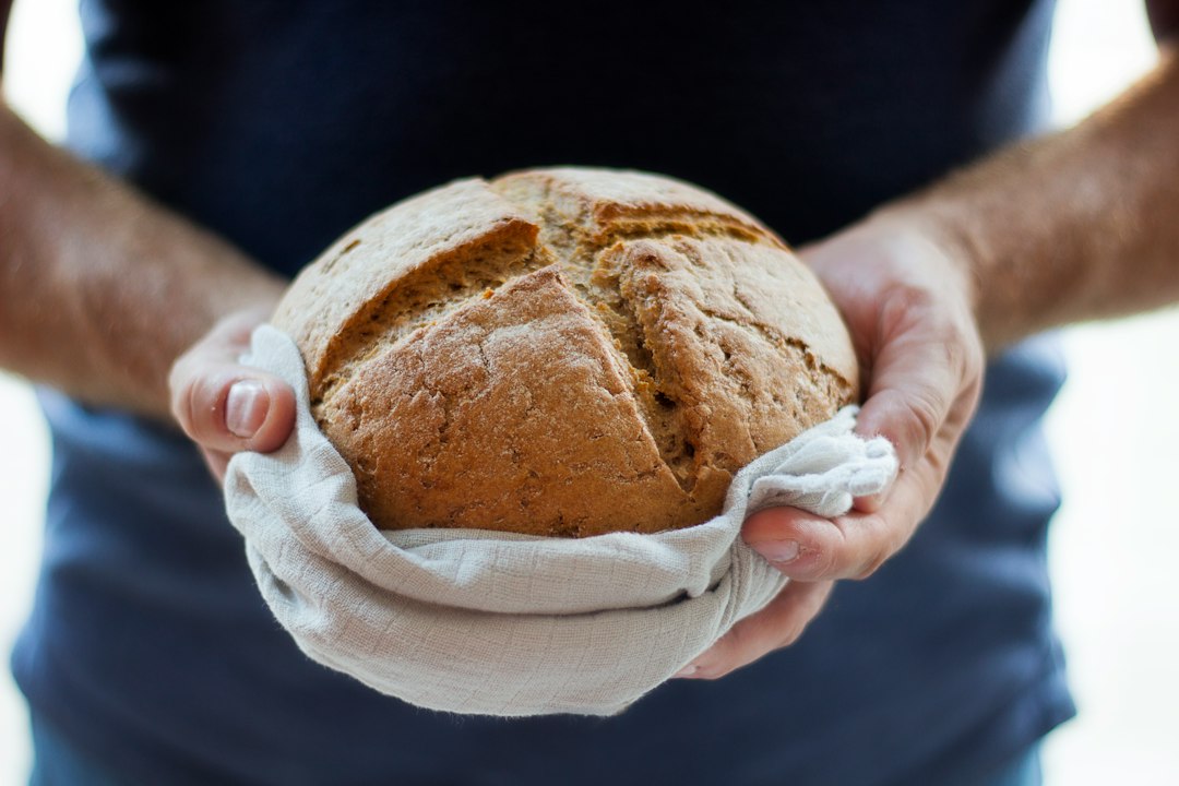 I took this photo on the fly and made my husband hold the bread. There’s something about this picture....can’t put my finger on it. It’s a very honest and giving picture. I hope you enjoy it. x